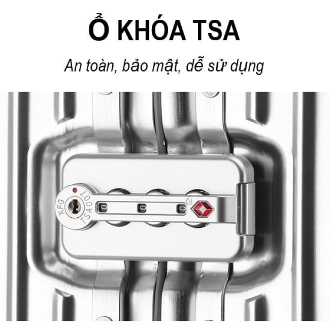 [SBAESTORE] Vali Nhôm Nguyên Khối Mã MS1805