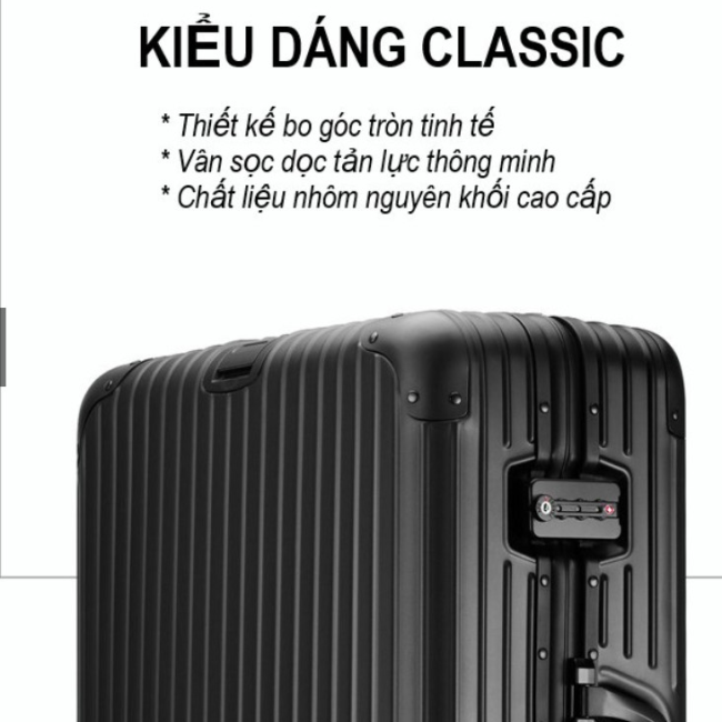 [SBAESTORE] Vali Nhôm Nguyên Khối Cao Cấp Chất Lượng