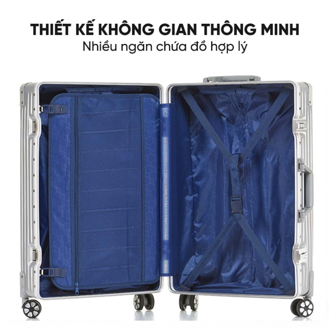 [SBAESTORE] Vali kéo du lịch KIDEN khung nhôm khóa sập cao cấp TSA tiêu chuẩn quốc tế chống trộm