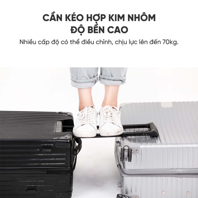 [SBAESTORE] Vali kéo du lịch KIDEN khung nhôm khóa sập cao cấp TSA tiêu chuẩn quốc tế chống trộm