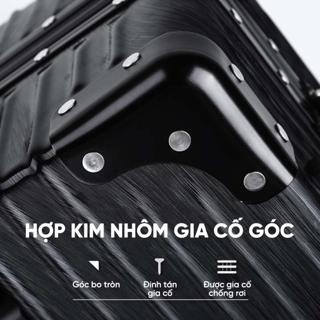 [SBAESTORE] Vali kéo du lịch KIDEN khung nhôm khóa sập cao cấp TSA tiêu chuẩn quốc tế chống trộm